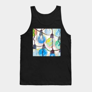 Watercolour Painting of Lightbulbs Tank Top